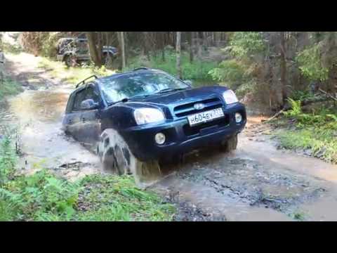 SantaFe в воде и грязи