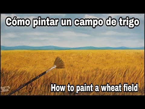 Cómo pintar fácil  un campo de trigo al óleo.