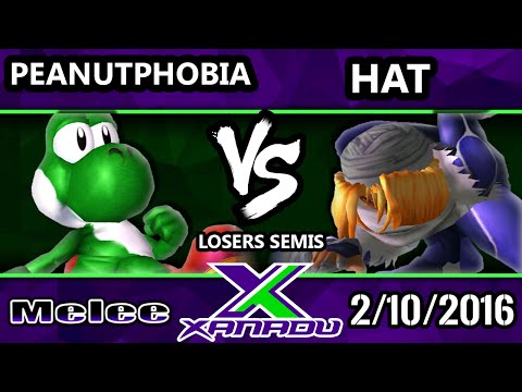 S@X 136 - Peanutphobia (Yoshi) Vs. Hat (Sheik) SSBM Losers Semis - Smash Melee