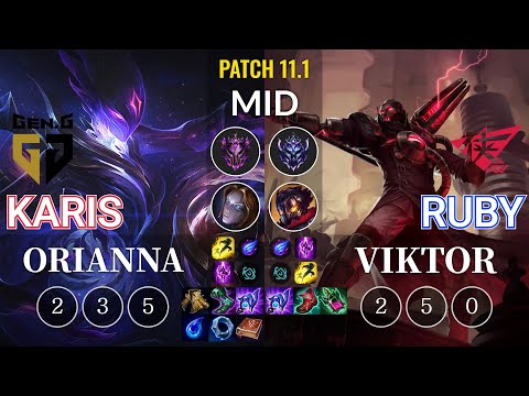 GEN Karis Orianna vs RW Ruby Viktor Mid - KR Patch 11.1