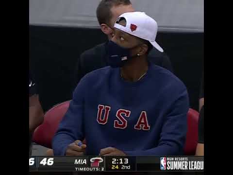 #BamAdebayo pulled up to Summer League with his gold medal #NBA #Basketball #olympics