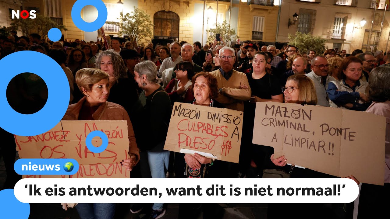 Protest in Spanje: 'Regering waarschuwde ons niet voor overstroming'