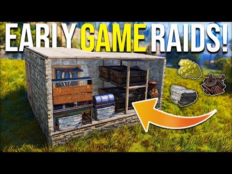 RUST EARLY GAME RAID GIVES JACKPOT LOOT FROM RESOURCE FARMERS - Rust Survival Gameplay | S13-E1