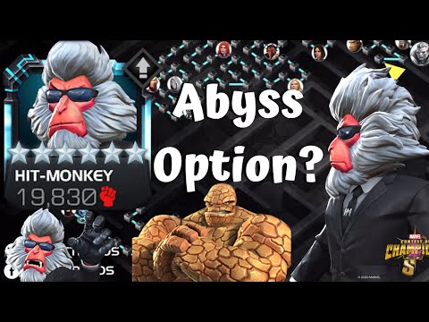 6-Star Rank 3 Hit-Monkey vs Abyss Thing! 100% Guaranteed Crits! - Marvel Contest of Champions