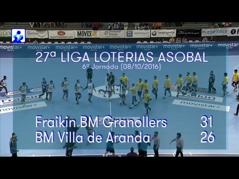 LIGA LOTERIAS ASOBAL J06 Fraikin BM. Granollers - BM. Villa de Aranda 31 - 26