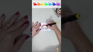 Arco-íris colorido #shorts  #infantil #art #satisfying #satisfyingcolouring  #ytshorts #viral