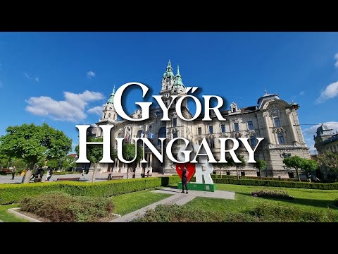 Győr Hungary - Peaceful walk through the city centre | 4K virtual walk