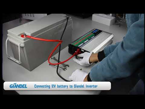 Giandel Inverter - PS-1500KAR - Set up Pure Sine Wave Inverter with 12V Battery and Remote