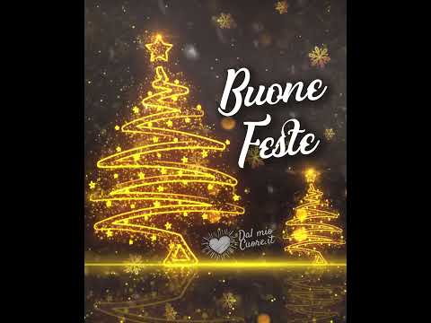 Buone Feste Video e GIF con luci, albero di Natale e musiche