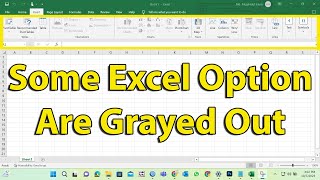How to Fix Some Excel Options are Grayed Out (inactive) 2023
