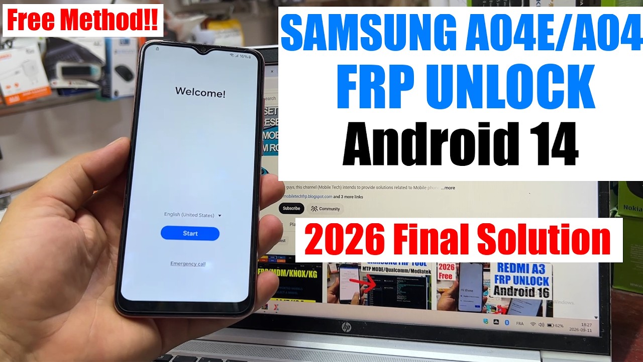 Samsung A04e FRP Bypass Android 14 2026 | Remove Google Account a04/A04e | Samsung a04 FRP Unlock