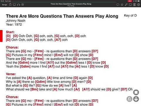 There Are More Questions Than Answers - Johnny Nash - ONSONG