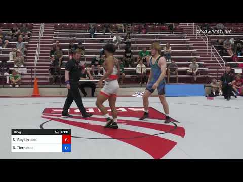 97 Kg Rr Rnd 1 - Nicholas Boykin, Sunkist Kids Wrestling Club Vs Ryan Tiers, Kansas 72ef