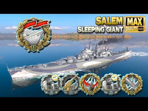 Cruiser Salem: Thriller on map Sleeping Giant - World of Warships