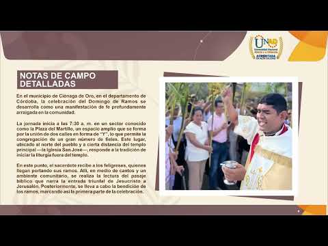 Guia de observación - Iglesia San José (Ciénaga de Oro - Córdoba) en Domingo de Ramos