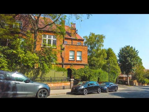 London Heatwave Walk 🥵 Expensive Hampstead Village to Primrose Hill 🇬🇧 4K Binaural