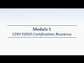 CDFI - 5. Resources 
