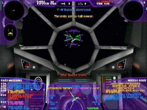 Playthrough of TIE Fighter Total Conversion Battle 2 Mission 3 - Rescue War Refugees