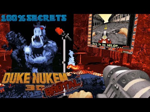 Brutal DUKE NUKEM 3D - Episode 3 SHRAPNEL CITY [100% SECRETS]