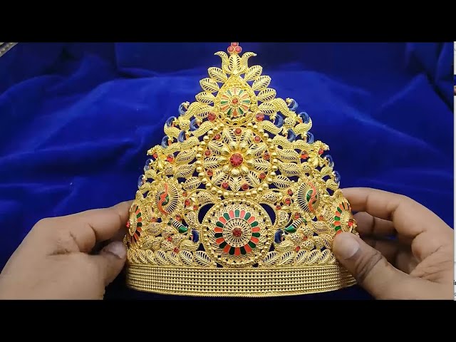 Royal Celestial Mukut for Gods and Goddesses  (Size 10.5 inches Ear to Ear Dimension ) video
