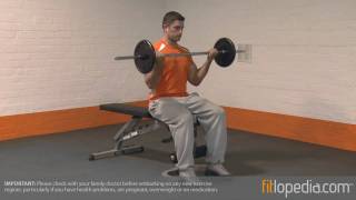 Seated barbell Bicep Curl exercise video thumbnail