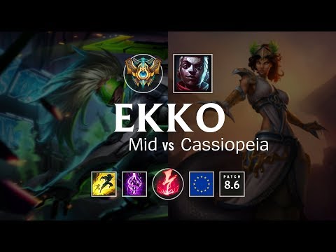 Ekko Mid vs Cassiopeia - EUW Challenger Patch 8.6