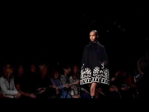 Models on the runway for the Ermanno Scervino Fashion Show in Milan