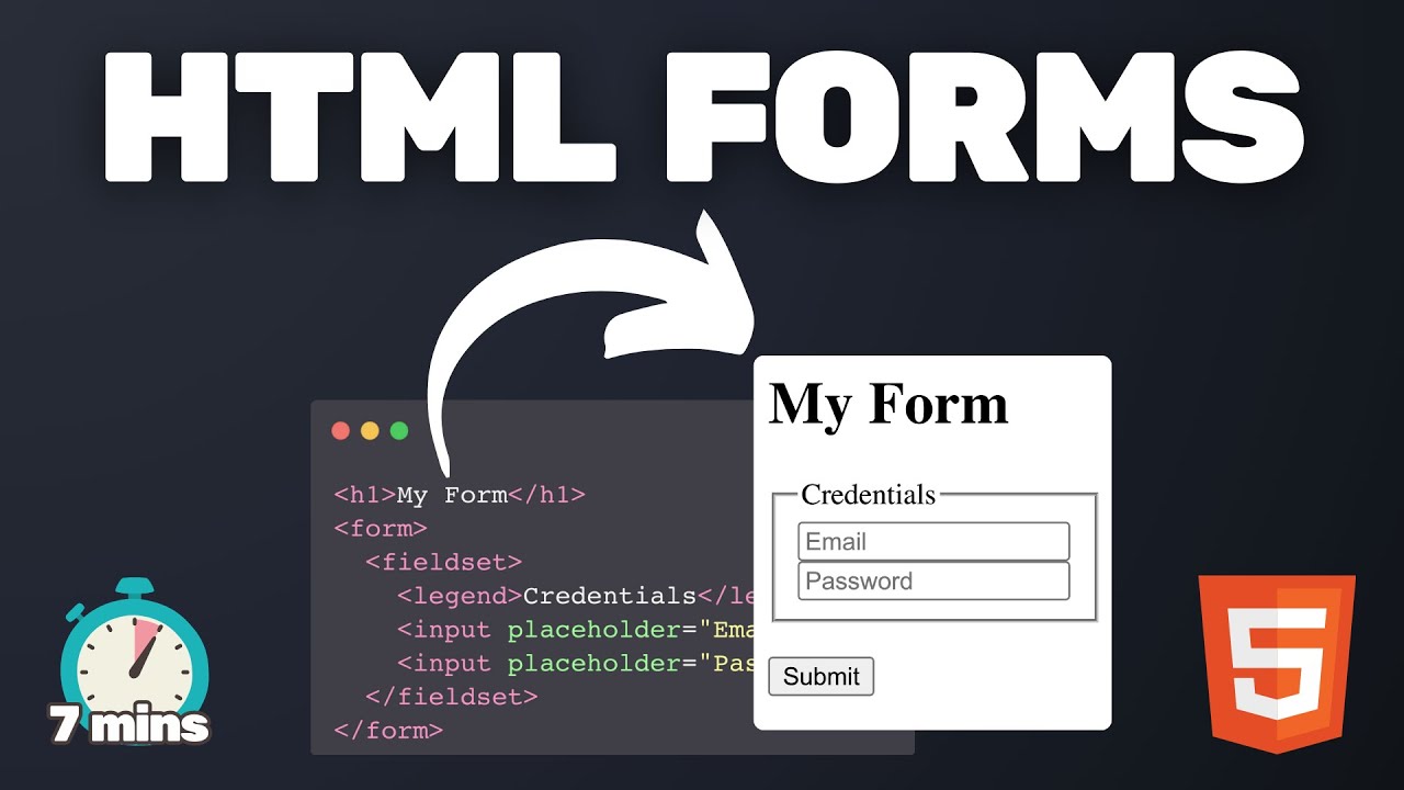 HTML Forms and Inputs in 7 Minutes!
