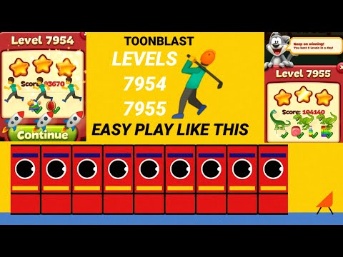 Toon Blast Level 7954|7955 |BOOM BOOM gameplay🤛🏍️🏍️