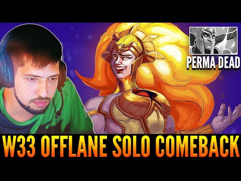 W33 With Offlane DAWNBREAKER Bully Enemies While Killing Them And Pausing | Insane Solo Comeback