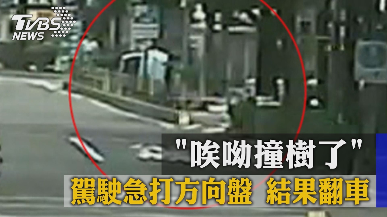 唉呦撞樹了! 駕駛急打方向盤結果翻車