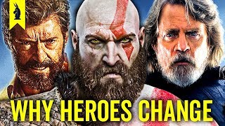 Why Our Heroes Are Different Now (God of War, The Last Jedi, Logan) – Wisecrack Edition