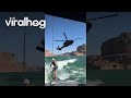 Blackhawk Helicopter Creates New Waves For Wake Surfer || ViralHog