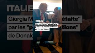 Italie : Giorgia Meloni "stupéfaite" par les "pures inventions" de Donald Trump • FRANCE 24 