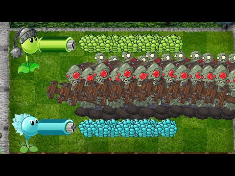Gatling Pea vs Snow Pea vs Garlic Plants vs Zombies | Plants vs Zombies Mod