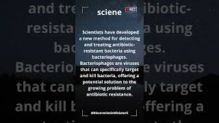 Scientists have developed a new method for detecting and treating antibiotic #shorts
