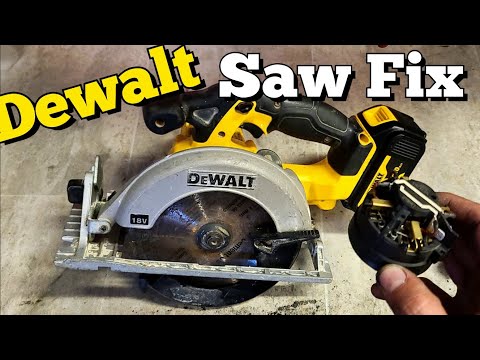 Repairing a Dewalt DCS391 Cordless Saw. How to replace the brush ring.