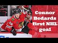 Connor Bedard scores wrap around goal for his first NHL goal