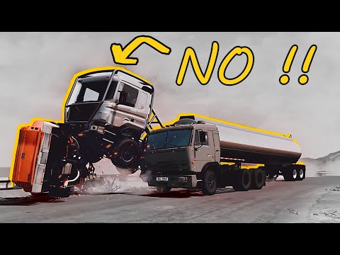 Beamng Drive: Truck Vs. Angry Cars - Escaping Death
