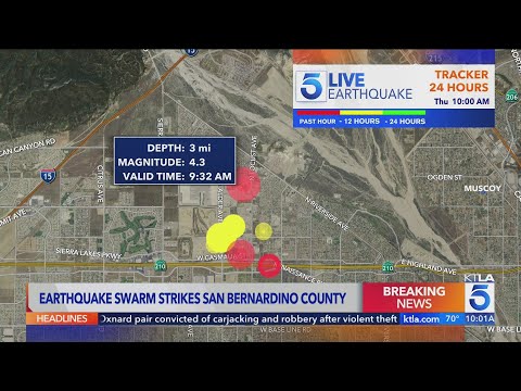 Earthquake swarm strikes San Bernardino County