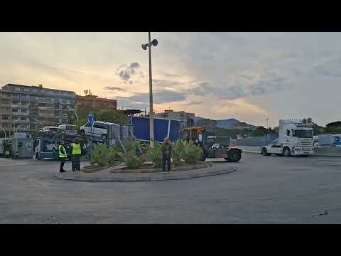 Fähre von Genua nach Palermo - Ganz schön viel los am Hafen von Palermo (04.04.2025)