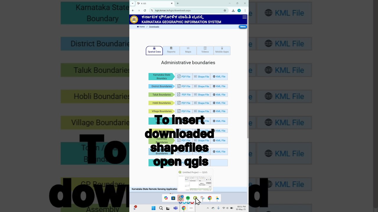 How to download shapefiles//pdf//in kgis//importing to qgis #shorts #google #tutorial #qgis