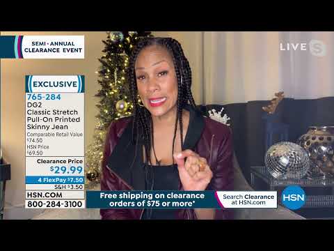 DG2 by Diane Gilman Classic Stretch PullOn Printed Skinn...