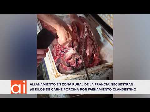 Allanamiento en zona rural de La Francia: secuestraron 60 kilos de carne
