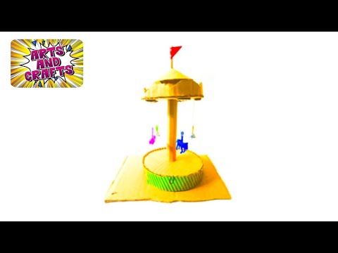 How to make a Merry Go Round in cardboard ? | CARDBOARD | | ASMII CRAFTS |