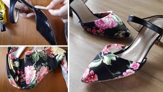 DIY Fabric-Covered Shoes  Upcycle