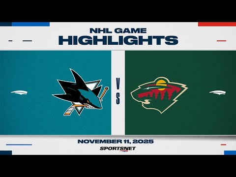 NHL Highlights | Sharks vs. Wild - November 11, 2025
