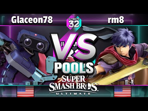 ULTIMATE 32 Pools - ema | Glaceon78 (R.O.B./Banjo) vs. AnG | rm8 (Ike) - Smash Ultimate