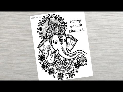 Ganesha Mandala Art How to draw a Mandala for beginners ganeshchaturthi doodle vanithaarts