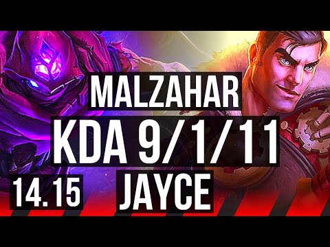 MALZAHAR vs JAYCE (TOP) | 9/1/11, 6 solo kills, 1300+ games | VN Master | 14.15
